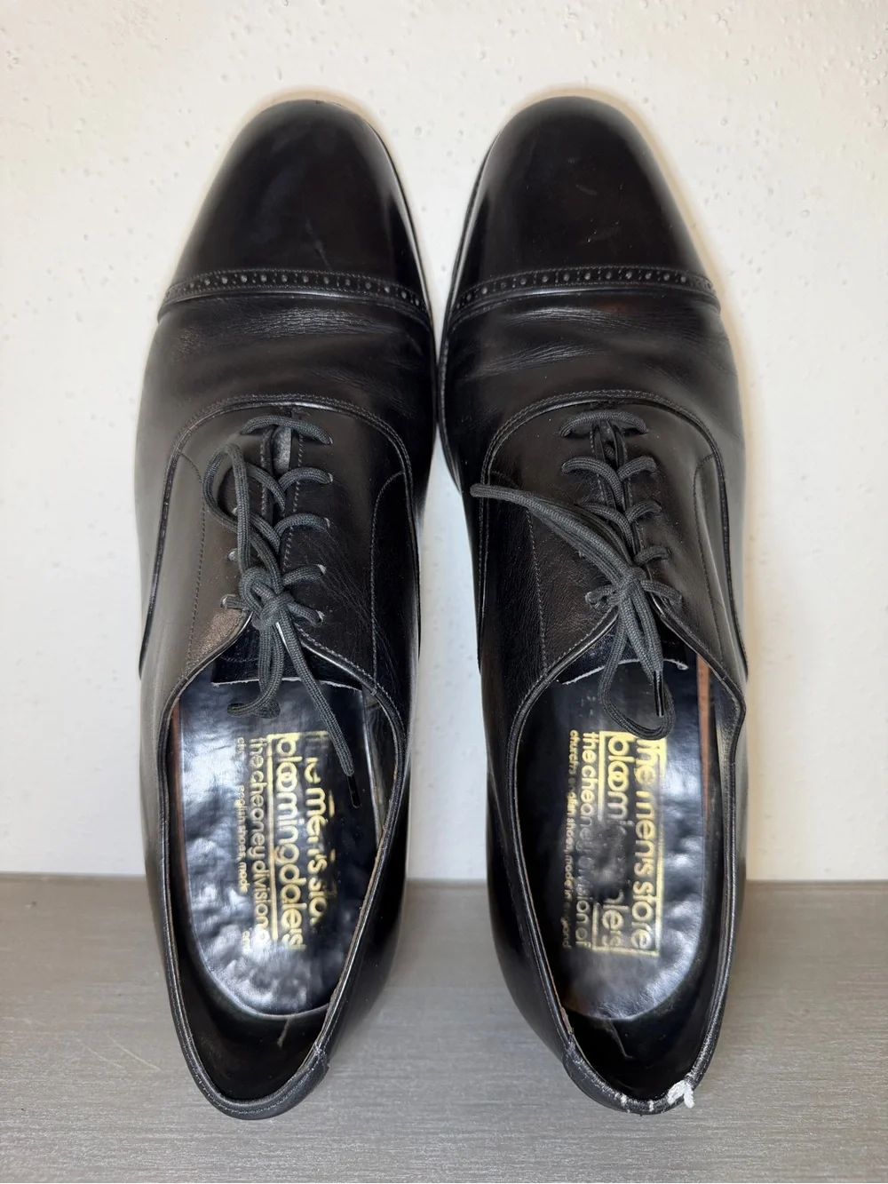 Vintage Church’s Bloomingdale’s Cap Toe Oxford Leather Dress Shoes Men’s 10.5 E